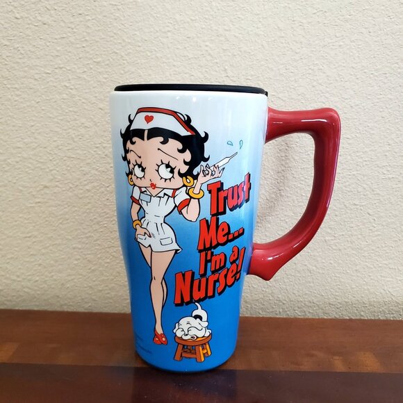 2007 Betty Boop Ceramic Mug with Handle "Trust Me... I'm a Nurse - Picture 5 of 9